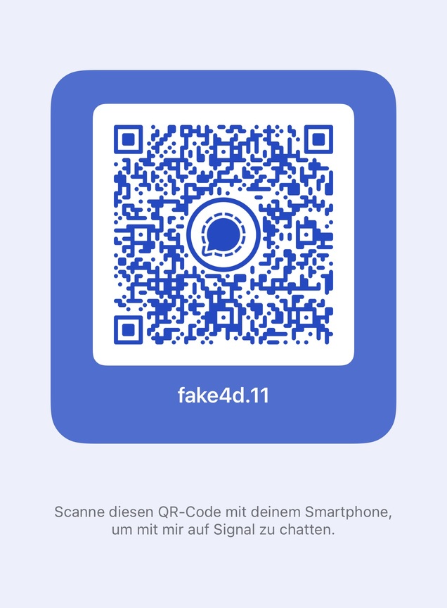Signal QR-Code oder ID-Bild